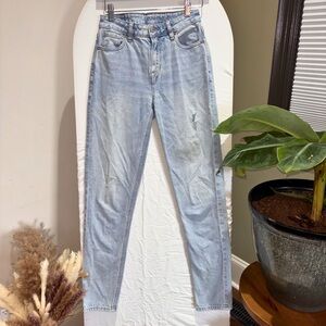 American Eagle Outfitters Pale Blue Straight Leg Jeans